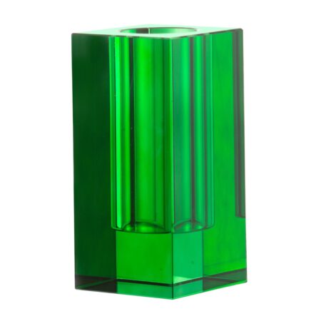 Artekko Greenish Διακοσμητικό Δοχείο Βάζο Γυαλί Πράσινο (10x10x20)cm