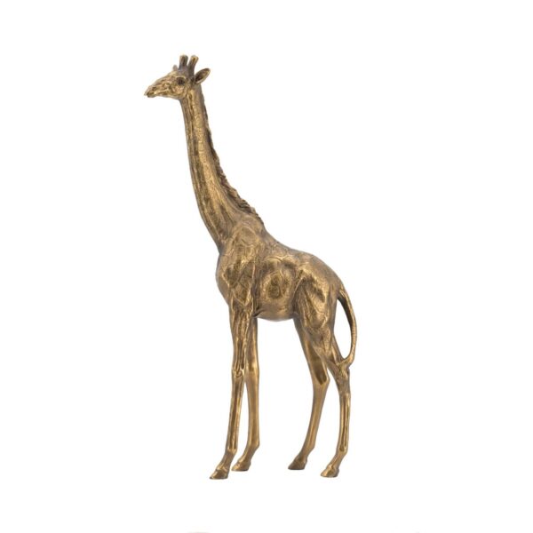 Artekko Animal Giraffe Επιτραπέζιο Διακοσμητικό Καμηλοπάρδαλη Ρητίνη Μπρονζέ (15x5.5x28,5)cm