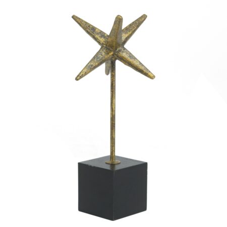 Artekko Trophy Διακοσμητικό Επιτραπέζιο Μέταλλο Χρυσό Μαύρο (8x8x32)cm