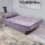 Καναπές - κρεβάτι Lucas  τριθέσιος υφασμάτινος χρώμα γκρι 190x85x85εκ.