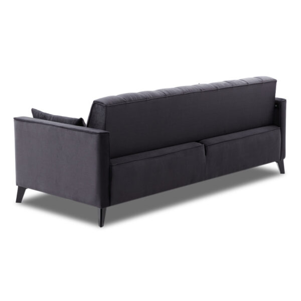 Γωνιακός καναπές - κρεβάτι Kaylo Megapap αναστρέψιμος βελούδινος χρώμα ανθρακί 206x165x80εκ.