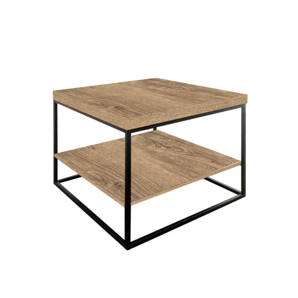 CITY COFFEE TABLE SONOMA ΣΚΟΥΡΟ ΜΑΥΡΟ 59x59xH50cm