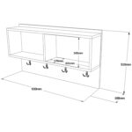 Κρεμάστρα Εισόδου  DALSTON Λευκό Μοριοσανίδα 92x18.8x51cm