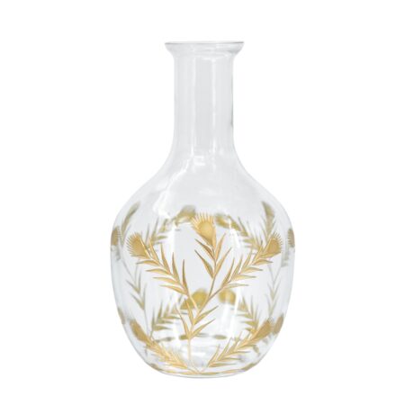 Artekko Aphelios Διακοσμητικό Βάζο Γυαλί Διάφανο Χρυσό