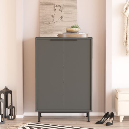 Παπουτσοθήκη BUTE Ανθρακί Μοριοσανίδα/Μελαμίνη 105.6x35.5x72cm