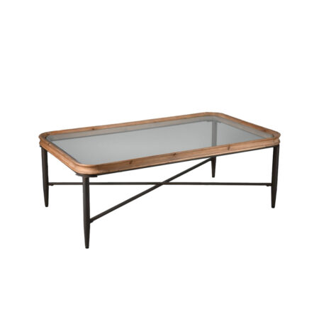 MARAIS COFFEE TABLE ΦΥΣΙΚΟ ΜΑΥΡΟ 122x71xH43