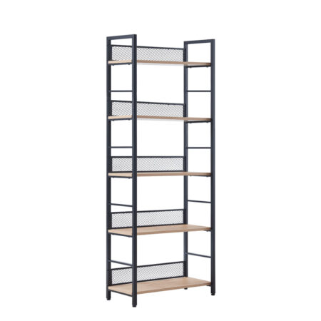 NEST ΒΙΒΛΙΟΘΗΚΗ ΦΥΣΙΚΟ ΜΑΥΡΟ 60x28xH154cm