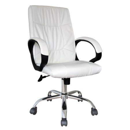 Καρέκλα Γραφείου Διευθυντή  TURNER Λευκό PVC 50x69x118.5cm