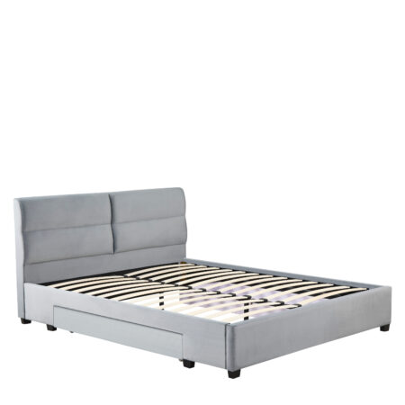 Κρεβάτι Διπλό  PRODREAM Γκρι Ύφασμα (Στρώμα 160x200cm)