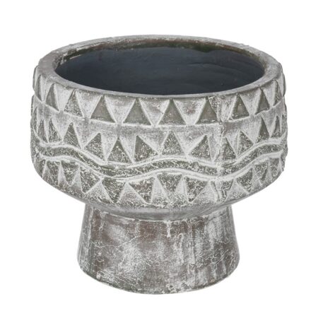 Artekko Pot Κασπώ από Τερακότα σε Γκρι Πατίνα (25x25x20.5)cm