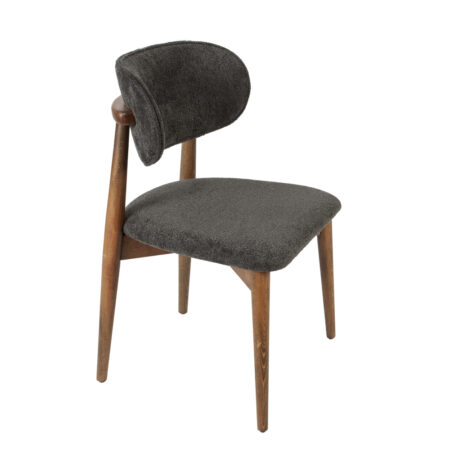 BOMONTI CHAIR WALNUT NATURAL  LEGS  MAZZ FABRIC  SALONA V 23