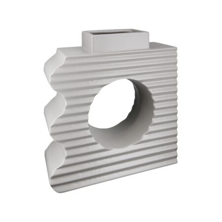 Βάζο "Boca" Κεραμικό Γκρι PU 23x8x24.5cm