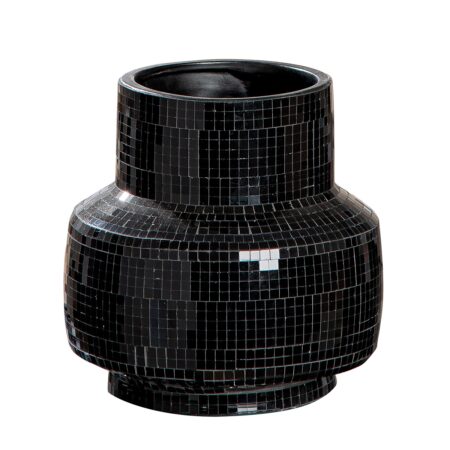 Βάζο Λαιμού Κεραμικό Μαύρο D17X18Cm D17X18Cm