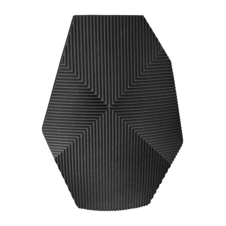 Βάζο "Heptagon" Πολυρεζίνη Μαύρο PU 28x11.5x37.5cm
