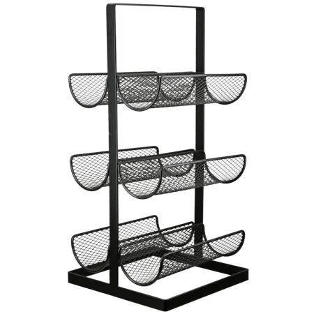 Ράφι κρασιού Μεταλλικό Μαύρο 23X23X48Cm 23X23X48Cm