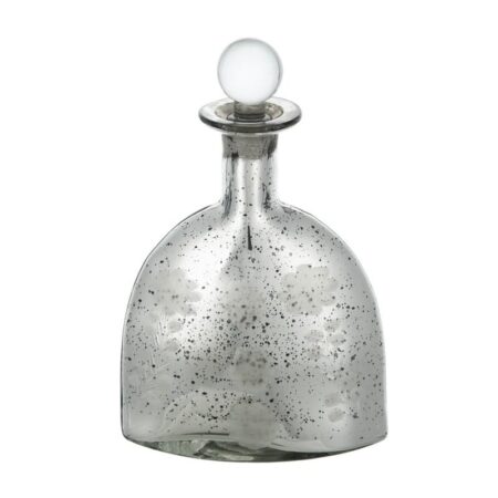 Artekko Antique Βάζο με Πώμα Γυάλινο Ασημί