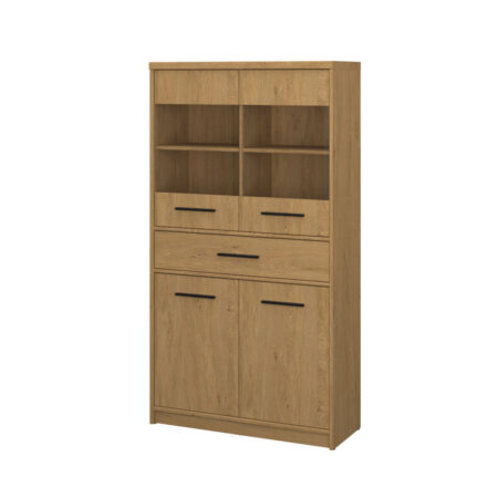 Βιτρίνα Pavi Βελανιδιά 84.3x33.8x156.4cm