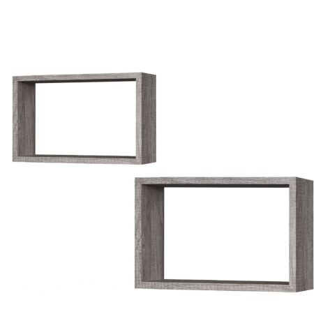 Ράφια  Γκρι Δρυς 40x27x12cm/36.5x23.5x12cm 2Τμχ