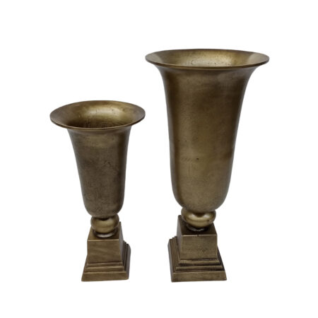 DEVI ΒΑΖΟ ΣΕΤ 2ΤΜΧ 24x24x50 ΑΛΟΥΜΙΝΙΟ ΧΡΥΣΟ ΑΝΤΙΚΕ