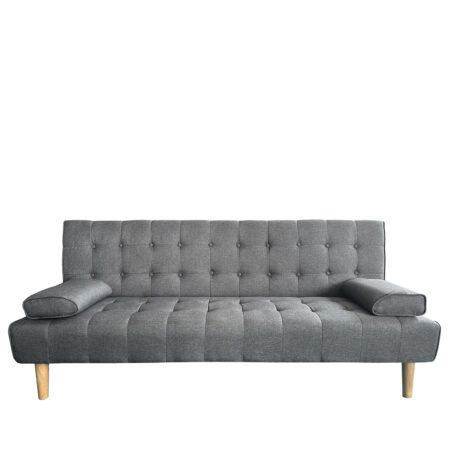 Καναπές Κρεβάτι Τριθέσιος ArteLibre ELFREDA Γκρι Ύφασμα 188x83x83cm