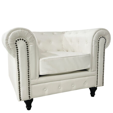 Πολυθρόνα  AVERY Λευκό PU 100x90x73cm