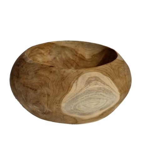 Artekko Woody Ξύλινο Διακοσμητικό Μπολ σε Φυσική Απόχρωση (30x30x13)cm