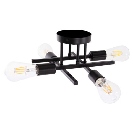 ΦΩΤΙΣΤΙΚΟ ΟΡΟΦΗΣ ΠΟΛΥΦΩΤΟ LIGHTY HM7428.11 ΜΕΤΑΛΛΟ ΣΕ ΜΑΥΡΟ 28x28x15Υεκ.