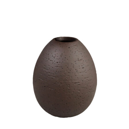 OVALADO.1 ΔΙΑΚΟΣΜΗΤΙΚΟ ΒΑΖΟ 11x11x13.5 POLYRESIN ΚΑΦΕ ΣΚΟΥΡΟ