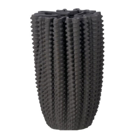 VELISSE ΒΑΖΟ 16x16x24 ΚΕΡΑΜΙΚΟ ΓΚΡΙ ΣΚΟΥΡΟ