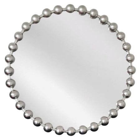 Artekko Dia Ασημί Μεταλλικός Στρογγυλός Καθρέπτης Τοίχου (68x4.5x68)cm