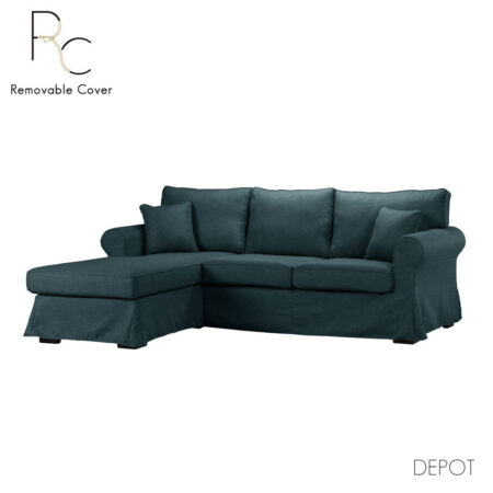 ASHLEY ΚΑΝΑΠΕΣ ΓΩΝΙΑ ΑΡΙΣΤΕΡΗ ΜΕ ΑΠΟΣΥΡΟΜΕΝΟ ΜΠΛΕ TWIST 13 236x171x91cm