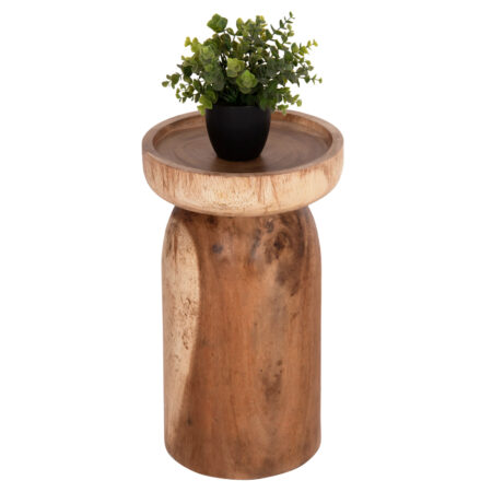 ΤΡΑΠΕΖΙ ΒΟΗΘΗΤΙΚΟ LOKI HM9899.11 ΜΑΣΙΦ ΞΥΛΟ SUAR ΣΕ ΦΥΣΙΚΟ Φ30x50Υεκ.