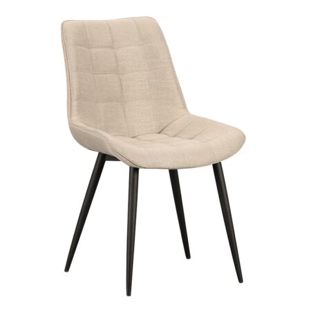 Καρέκλα Τραπεζαρίας Μεταλλική 4τμχ Denis Cream Ύφασμα 52x61x47-87εκ. - ΥΦΑΣΜΑ - ΚΡΕΜ