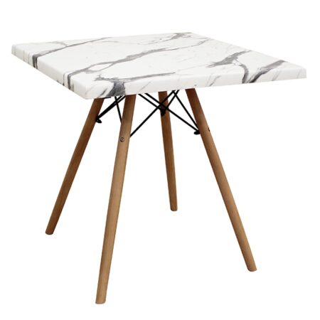 RANDY WERZALIT 70Χ70εκ. ΜΑΡΜΑΡΟ CARRARA - ΞΥΛΟ/ΒΕΡΖΑΛΙΤ - ΜΑΡΜΑΡΟ