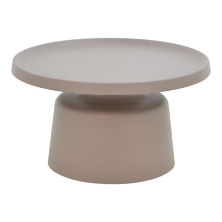 Τραπέζι σαλονιού Ginoze Inart cappuccino μέταλλο Φ70x40εκ