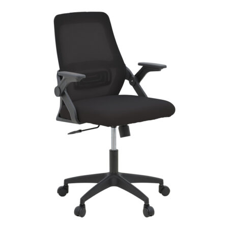 Καρέκλα γραφείου Reji  mesh ύφασμα μαύρο 58x60x89-99εκ