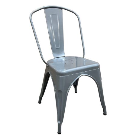 Καρέκλα Βιομηχανικού Τύπου Vintage TOLIKO Γκρι Μέταλλο 44x49x84cm