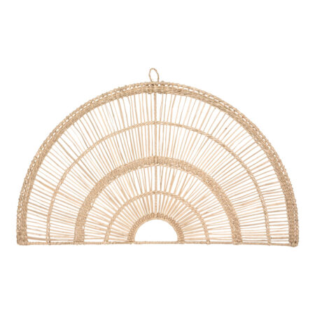 Διακοσμητικό τοίχου Padma  pe rattan σε φυσική απόχρωση 60.7x1.5x35.5εκ