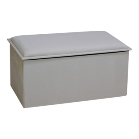 Σκαμπό-μπαούλο Koper  βελούδο σε μπεζ απόχρωση 76x38x38εκ