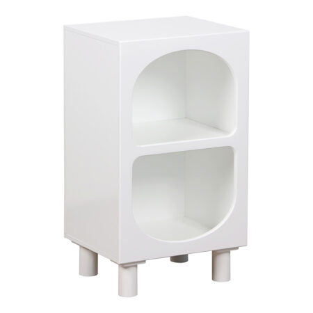Κομοδίνο Emersi  MDF σε λευκή απόχρωση 40x32x70εκ