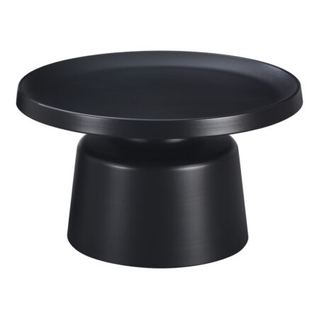 Τραπέζι σαλονιού Ginoze pakoworld μέταλλο σε μαύρη απόχρωση Φ70x41εκ