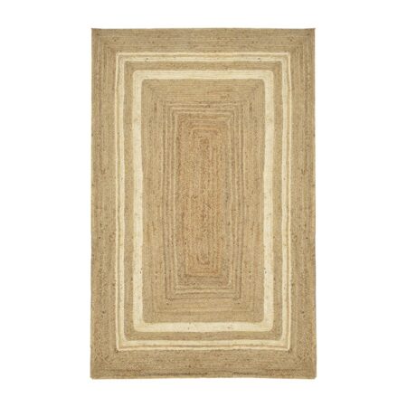 Χαλί Mazir Inart μπεζ-εκρού γιούτα 120x180x1εκ