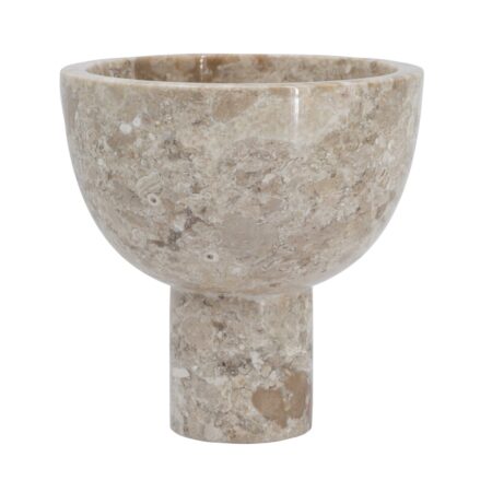 Artekko Marble Μπεζ Μαρμάρινο Μπολ (15x15x15)cm