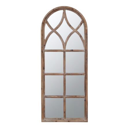 Artekko Mirror Καφέ Ξύλινος Επιδαπέδιος Καθρέπτης (60x5x148)cm
