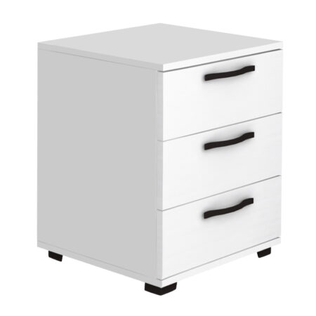 Κομοδίνο - συρταριέρα γραφείου Roco Megapap χρώμα λευκό 40x39x57εκ.