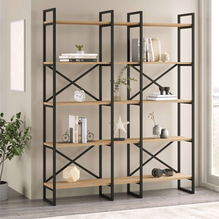 Βιβλιοθήκη Dusan χρώμα sepet oak 143,5x30x175εκ.