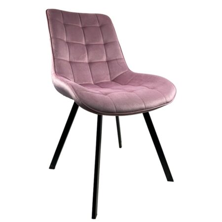 Καρέκλα Τραπεζαρίας ArteLibre BRISA Σάπιο Μήλο/Μαύρο Βελούδο/Μέταλλο 53x60x85cm