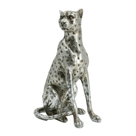 Artekko Animal Διακοσμητικό τζάγκουαρ μεταλλικό silver
