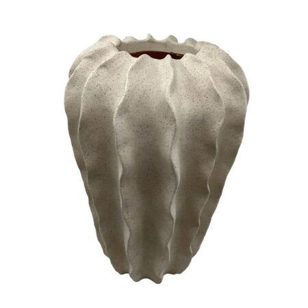 THORNY ΒΑΖΟ 24x24x37.5 POLYRESIN ΜΠΕΖ