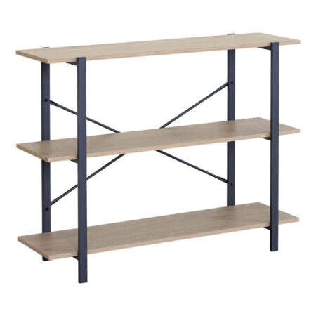 Επιδαπέδια ραφιέρα Nebranzo  σε oak απόχρωση με μαύρο μέταλλο 106x35x80εκ